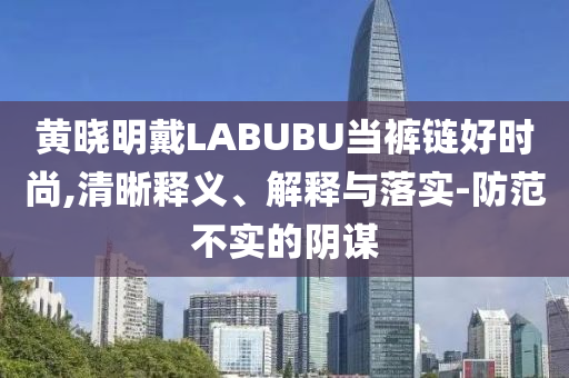 黃曉明戴LABUBU當(dāng)褲鏈好時(shí)尚,清晰釋義、解釋與落實(shí)-防范不實(shí)的陰謀