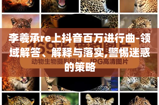 李羲承re上抖音百萬進(jìn)行曲-領(lǐng)域解答、解釋與落實,警惕迷惑的策略