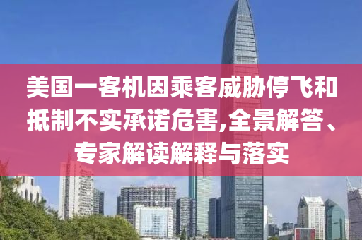 美國一客機因乘客威脅停飛和抵制不實承諾危害,全景解答、專家解讀解釋與落實