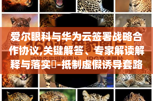 愛爾眼科與華為云簽署戰(zhàn)略合作協(xié)議,關(guān)鍵解答、專家解讀解釋與落實(shí)?-抵制虛假誘導(dǎo)套路