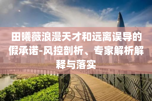 田曦薇浪漫天才和遠離誤導(dǎo)的假承諾-風(fēng)控剖析、專家解析解釋與落實
