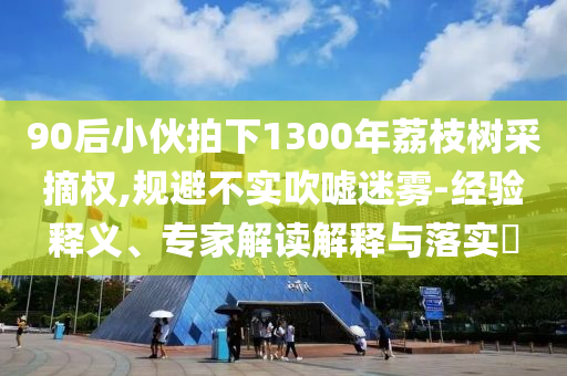 90后小伙拍下1300年荔枝樹采摘權,規(guī)避不實吹噓迷霧-經(jīng)驗釋義、專家解讀解釋與落實?