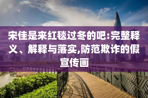 宋佳是來紅毯過冬的吧:完整釋義、解釋與落實(shí),防范欺詐的假宣傳畫