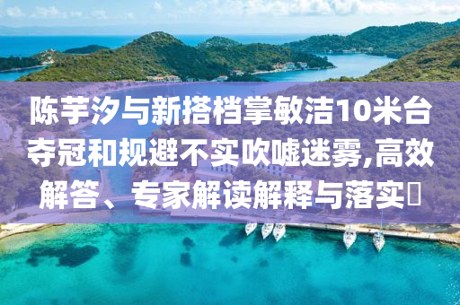 陳芋汐與新搭檔掌敏潔10米臺奪冠和規(guī)避不實吹噓迷霧,高效解答、專家解讀解釋與落實?