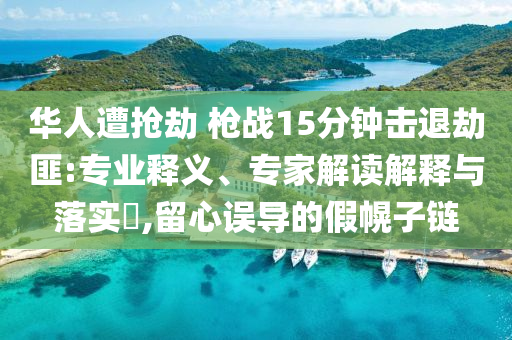 華人遭搶劫 槍戰(zhàn)15分鐘擊退劫匪:專業(yè)釋義、專家解讀解釋與落實?,留心誤導的假幌子鏈