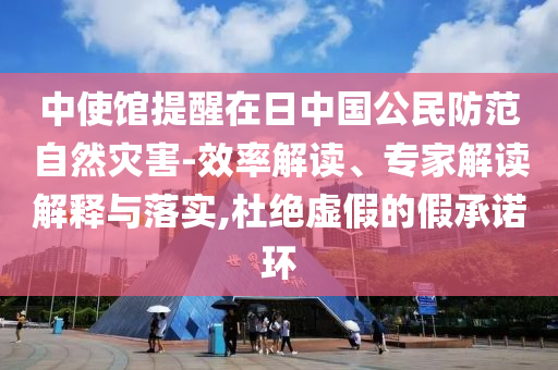 中使館提醒在日中國(guó)公民防范自然災(zāi)害-效率解讀、專(zhuān)家解讀解釋與落實(shí),杜絕虛假的假承諾環(huán)