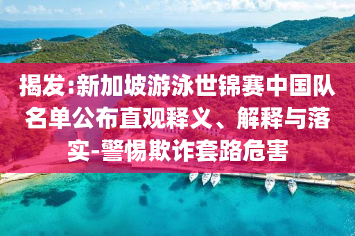 揭發(fā):新加坡游泳世錦賽中國隊名單公布直觀釋義、解釋與落實-警惕欺詐套路危害