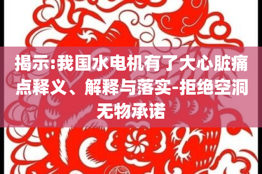 揭示:我國水電機有了大心臟痛點釋義、解釋與落實-拒絕空洞無物承諾