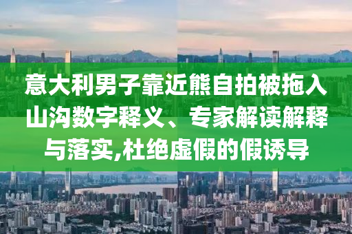 意大利男子靠近熊自拍被拖入山溝數(shù)字釋義、專家解讀解釋與落實,杜絕虛假的假誘導(dǎo)