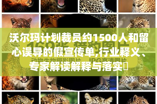 沃爾瑪計(jì)劃裁員約1500人和留心誤導(dǎo)的假宣傳單,行業(yè)釋義、專(zhuān)家解讀解釋與落實(shí)?