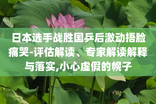 日本選手戰(zhàn)勝國乒后激動捂臉痛哭-評估解讀、專家解讀解釋與落實,小心虛假的幌子
