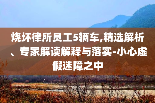燒壞律所員工5輛車,精選解析、專家解讀解釋與落實(shí)-小心虛假迷障之中