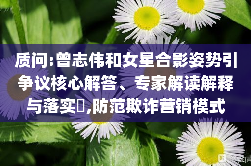 質(zhì)問:曾志偉和女星合影姿勢引爭議核心解答、專家解讀解釋與落實?,防范欺詐營銷模式
