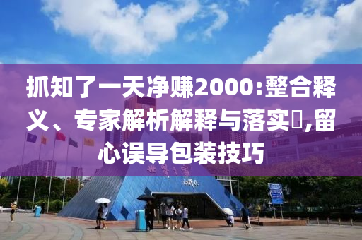 抓知了一天凈賺2000:整合釋義、專家解析解釋與落實(shí)?,留心誤導(dǎo)包裝技巧