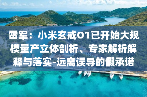 雷軍：小米玄戒O1已開始大規(guī)模量產(chǎn)立體剖析、專家解析解釋與落實-遠離誤導的假承諾