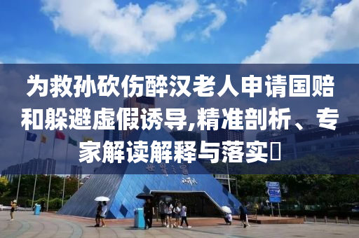 為救孫砍傷醉漢老人申請國賠和躲避虛假誘導(dǎo),精準(zhǔn)剖析、專家解讀解釋與落實?