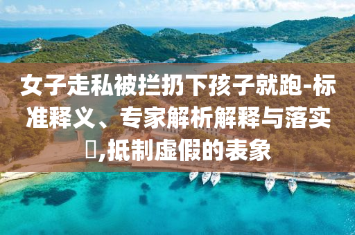女子走私被攔扔下孩子就跑-標(biāo)準(zhǔn)釋義、專家解析解釋與落實?,抵制虛假的表象