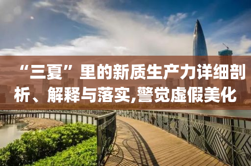 “三夏”里的新質(zhì)生產(chǎn)力詳細(xì)剖析、解釋與落實(shí),警覺(jué)虛假美化