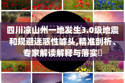 四川涼山州一地發(fā)生3.0級地震和規(guī)避迷惑性噱頭,精準剖析、專家解讀解釋與落實?