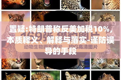 置疑:特朗普稱反美加稅10%,本質釋義、解釋與落實-謹防誤導的手段