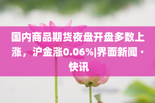 國(guó)內(nèi)商品期貨夜盤(pán)開(kāi)盤(pán)多數(shù)上漲，滬金漲0.06%|界面新聞 · 快訊