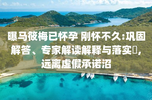 曝馬筱梅已懷孕 剛懷不久:鞏固解答、專家解讀解釋與落實?,遠(yuǎn)離虛假承諾沼