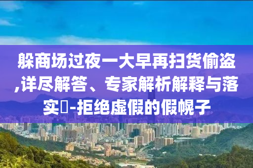 躲商場過夜一大早再掃貨偷盜,詳盡解答、專家解析解釋與落實(shí)?-拒絕虛假的假幌子