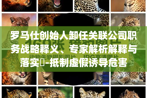 羅馬仕創(chuàng)始人卸任關(guān)聯(lián)公司職務(wù)戰(zhàn)略釋義、專家解析解釋與落實(shí)?-抵制虛假誘導(dǎo)危害