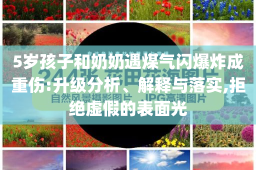 5歲孩子和奶奶遇煤氣閃爆炸成重傷:升級分析、解釋與落實(shí),拒絕虛假的表面光