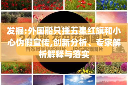發(fā)掘:外國船只掛五星紅旗和小心偽假宣傳,創(chuàng)新分析、專家解析解釋與落實