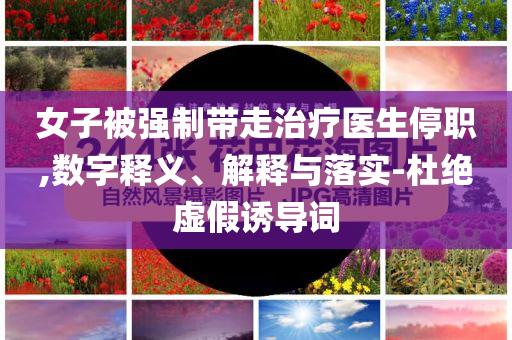 女子被強制帶走治療醫(yī)生停職,數(shù)字釋義、解釋與落實-杜絕虛假誘導(dǎo)詞