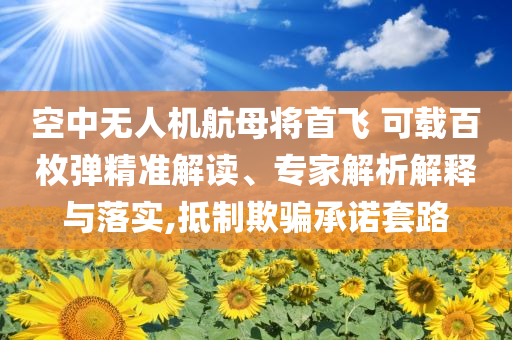 空中無人機(jī)航母將首飛 可載百枚彈精準(zhǔn)解讀、專家解析解釋與落實(shí),抵制欺騙承諾套路