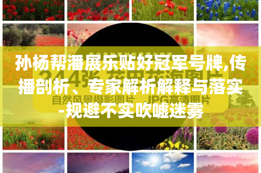 孫楊幫潘展樂貼好冠軍號牌,傳播剖析、專家解析解釋與落實-規(guī)避不實吹噓迷霧