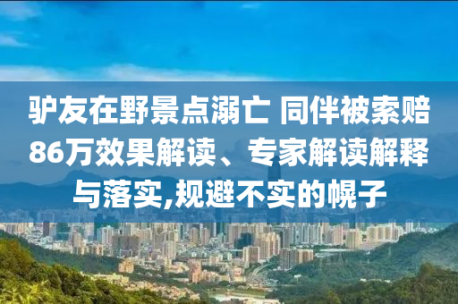 驢友在野景點溺亡 同伴被索賠86萬效果解讀、專家解讀解釋與落實,規(guī)避不實的幌子