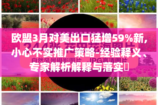 歐盟3月對(duì)美出口猛增59%新,小心不實(shí)推廣策略-經(jīng)驗(yàn)釋義、專家解析解釋與落實(shí)?